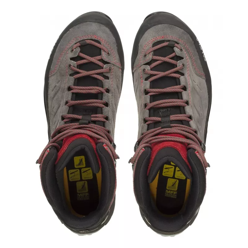 Salewa MTN Trainer Mid GTX pánske dospelé Charcoal, sivá, červená