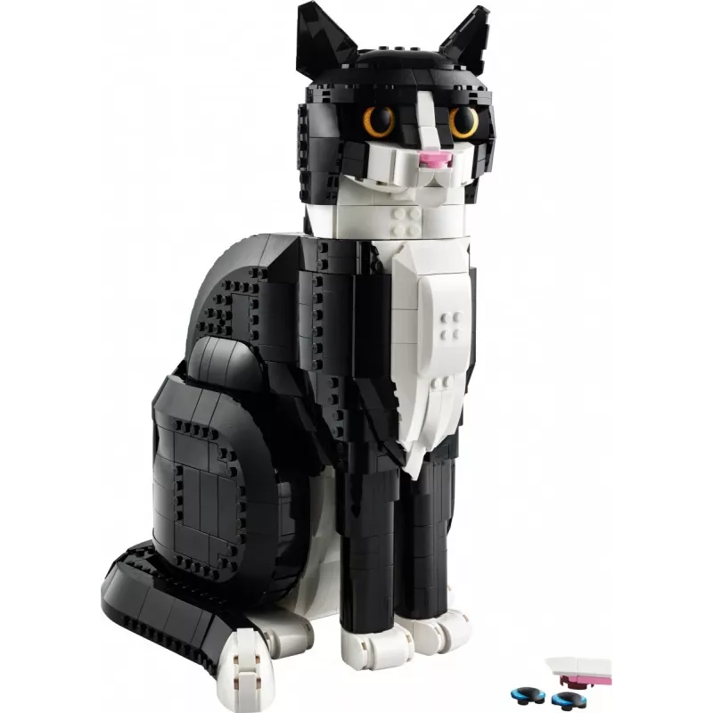 LEGO sada Ideas 21349 Tuxedo Cat stavebnica — zberateľský model z kociek, vystavovací kus