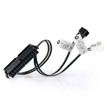 BitsPower 24‑Pin ATX mostík/tester s pripojením ventilátora — BPTA‑PSC‑SOC