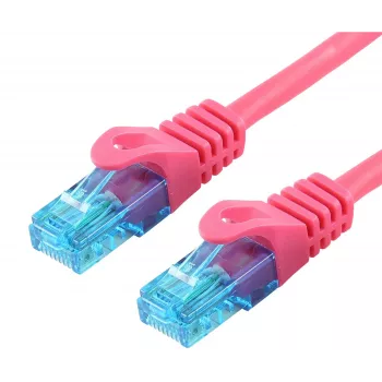 Sieťový patch kábel LOGON Cat5e 1,5 m U/UTP RJ-45 na RJ-45 magentový