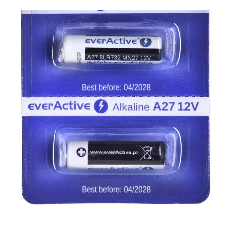 everActive 27A5BL alkalická batéria 27A 12 V, blister 5 ks, 7,6 x 27,3 mm