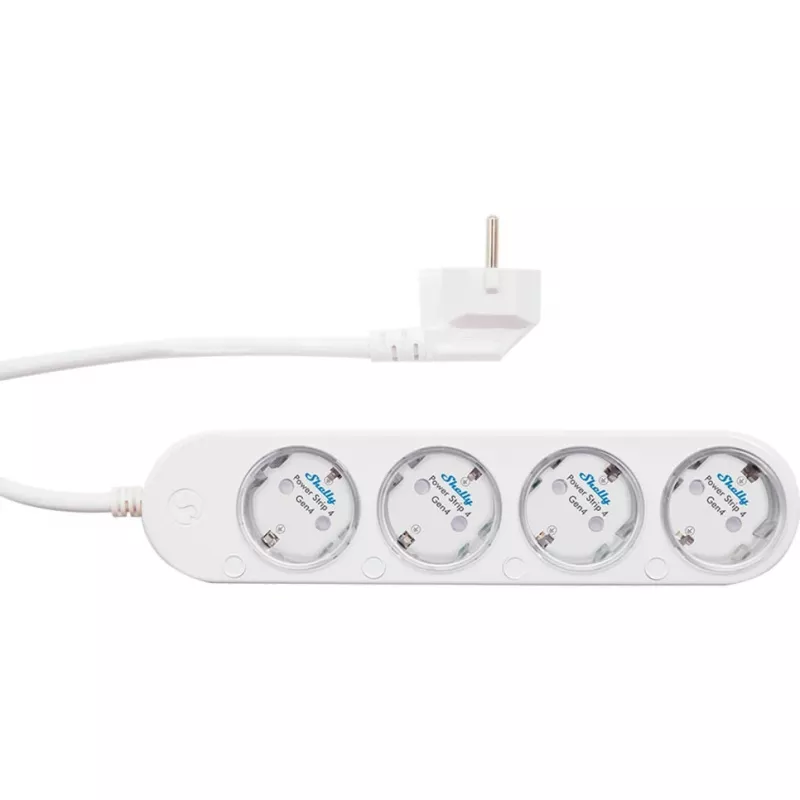 Smart 12A Shelly Power Strip 4 Gen4 Zigbee/Matter predlžovacia zásuvka
