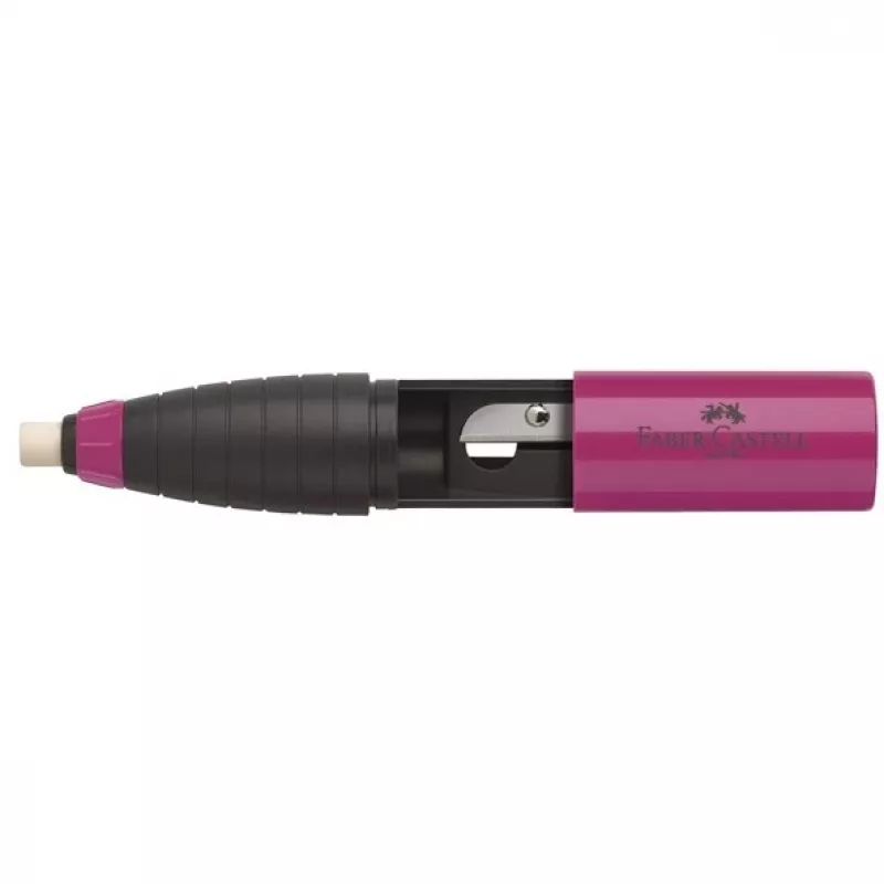 FABER-CASTELL kombinácia gumy a ostrúhadla berry-modrá
