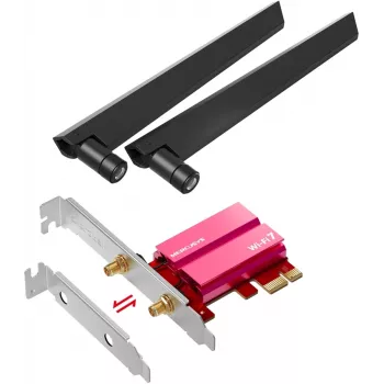 PCIe Tri-Band WiFi 7 adaptér MERCUSYS MA47BE — vysokorýchlostné WLAN pripojenie