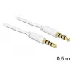 Audio kábel 3,5 mm DeLOCK 83439 0,5 m biely