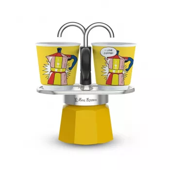 Kávová sada Bialetti Mini Lichtenstein + 2 šálky