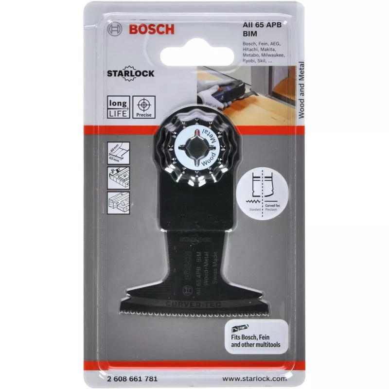 Bosch Starlock AII 65 APB ponorný pílový list na drevo a kov, 65 x 40 mm (2608661781)