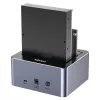 Dokovacia stanica Unitek 51642 pre 2,5 inch/3,5 inch SATA disky, USB-C 10 Gbit/s, 2 pozície, hliník