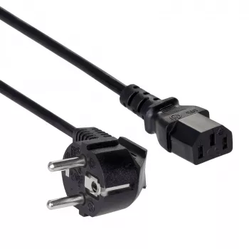 Akyga AK-PC-05C napájací kábel, CEE 7/7 na IEC C13, meď 3 x 1 mm², 5 m, čierny