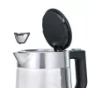 Severin WK 3468 Kanvica na vodu 1 l 2200 W čierna, nehrdzavejúca oceľ, transparentná