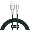 Kábel USB-A na Lightning Baseus 1 m, zelený