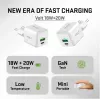 USB-C/A sieťová nabíjačka YENKEE YAC G38 20W 3A Power Delivery (USB-C a USB-A)