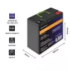 Qoltec 53702 LiFePO4 lítium-železofosfátová batéria | 12,8V | 24Ah | 307,2Wh | BMS