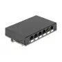 DELOCK zaslepovací panel 6-port pre Keystone RJ moduly, čierny, kov, pre montáž na stôl/stenu/lištu DIN