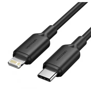 Kábel USB-C na LIGHTNING/2M čierny Lakbh Vention