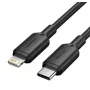 Kábel USB-C na LIGHTNING/2M čierny Lakbh Vention