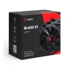 SAVIO BLADE X1 sada ventilátorov, 3 x 120 mm, 4-pinový PWM, čierna