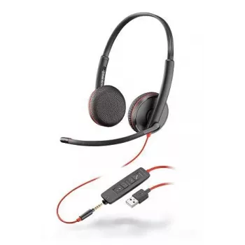 HP Poly Poly Blackwire C3225 USB - 3200 Series - Headset - On-Ear - káblový - USB, 3,5 mm jack - izolácia hluku (209747-101)