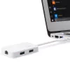 Edimax EU-4308 USB-C rozbočovač, 3x USB 3.0 + Gigabit Ethernet
