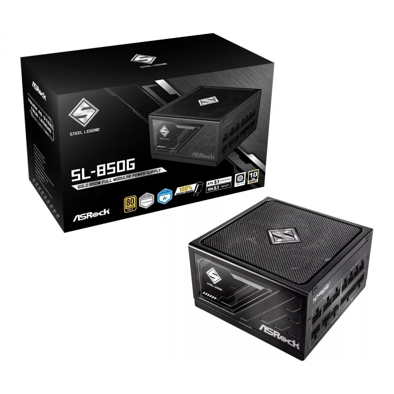ASRock SL-850G Steel Legend napájací zdroj 850 W 20+4 Pin ATX ATX