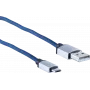 USB kábel ShiverPeaks BS14-50029 2m USB A Micro-USB B modrý