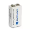 Nabíjateľná batéria everActive 6F22/9V Li-ion 550 mAh s USB TYPE C
