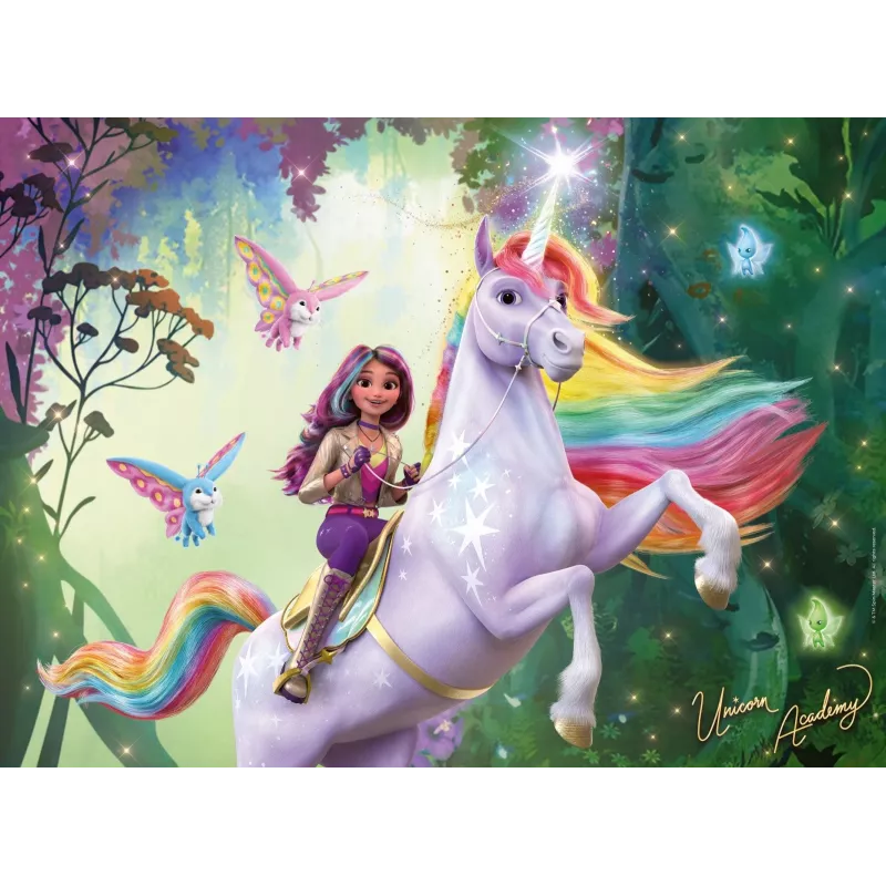 Ravensburger Puzzle XXL 100 dielov – Unicorn Academy – veľkoformátové detské puzzle