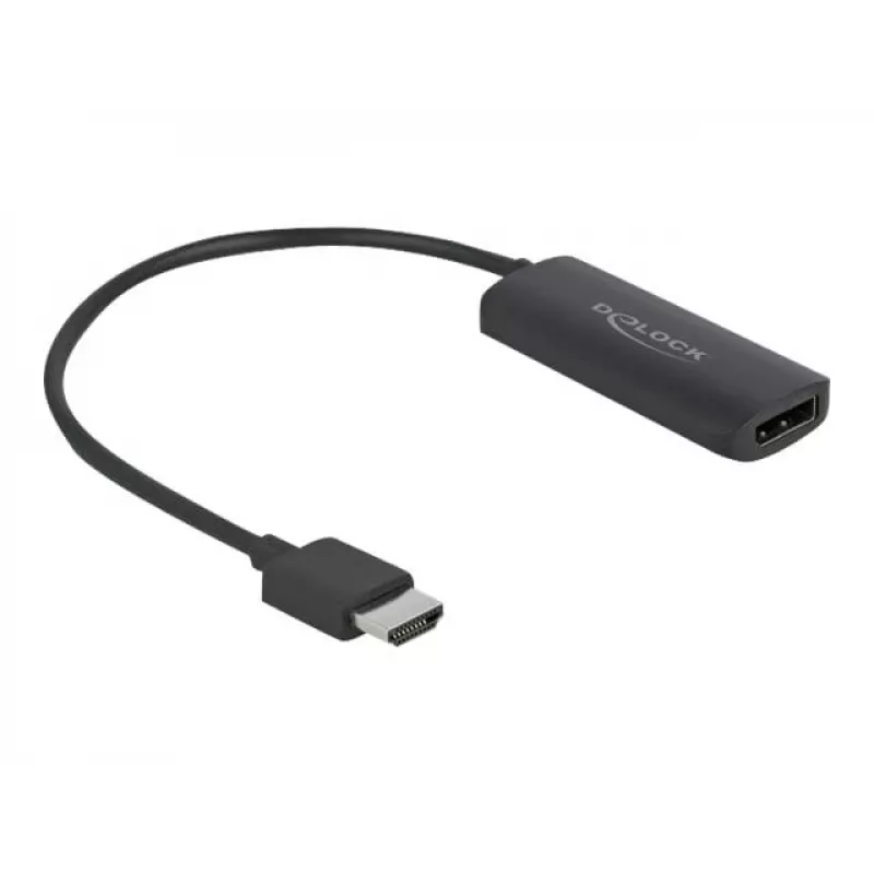 Adaptér HDMI-A konektor samec na DisplayPort konektor samica 4K 60 Hz DeLOCK 63206