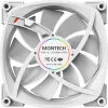 Montech AX120 120mm PWM ARGB skriňový ventilátor, balenie 3 ks, biela