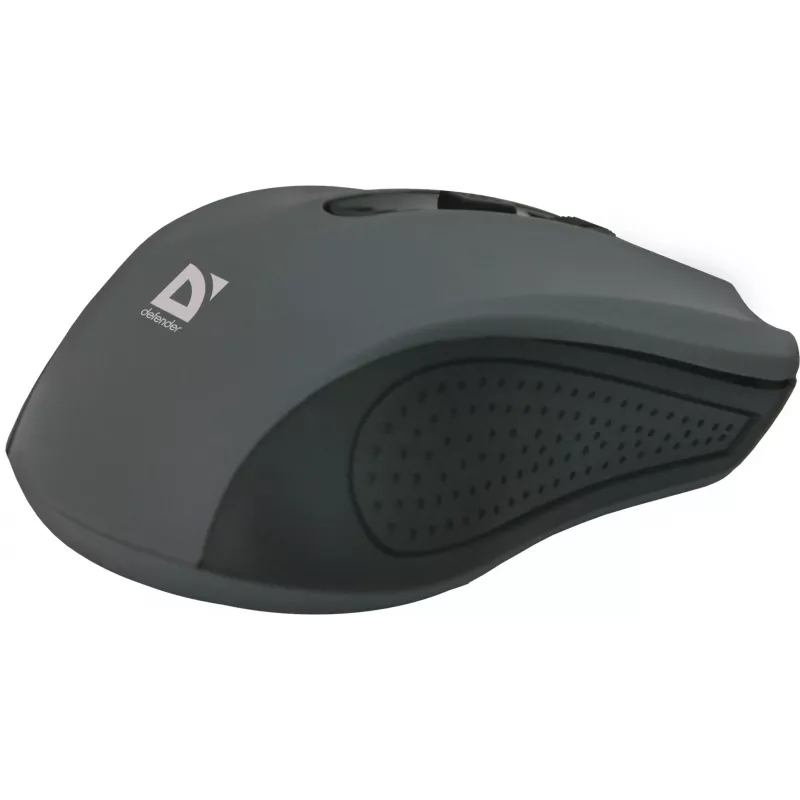 Bezdrôtová optická myš DEFENDER MM-935 RF, obojručná, 1600 DPI, sivá, USB prijímač, AAA batérie