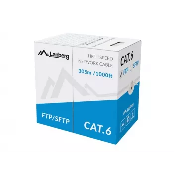 Lanberg LCS6-11CU-0305-S sieťový kábel sivý 305 m Cat6 SF/UTP (S-FTP)