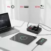 Predlžovacia zásuvka MACLEAN MCE392 B — 4 zásuvky, 3×USB, 110–240V, 2,1A, 2500W, 1,5 m kábel, čierna