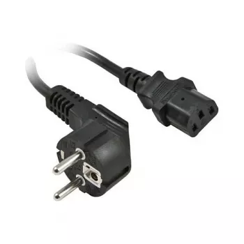 Synergy21 napájací kábel 230V ochranný kontakt CEE7(konektor samec)->konektor pre prístroje IEC-C13(konektor samica), 3m, čierna, ,