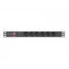 Lanberg PDU-05F-0200-BK jednotka rozvodu napájania (PDU) 5 AC výstupov 1U čierna