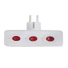 Esperanza ELK307W elektrický rozdeľovač, 3 zásuvky s vypínačom, biely