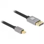 Delock - DisplayPort kábel - Mini DisplayPort (M) na DisplayPort (M) - DisplayPort 1.4 - 3,0 m - Podporuje 8K 60 Hz - čierny, sivý (81093)