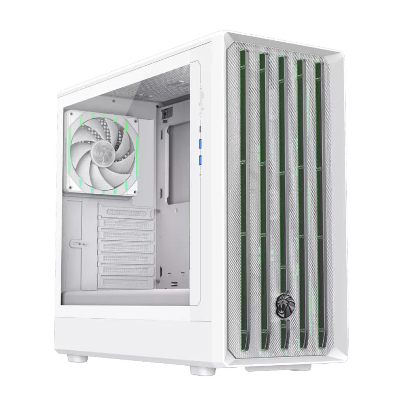 Gamemax skriňa | CLAW 460 WH | biela | Mid-Tower | napájací zdroj nie je súčasťou