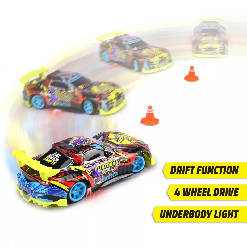 RC auto Dickie Tornado Drift RTR 2,4 GHz – hotové driftové auto