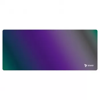 Herná podložka pod myš SAVIO Super Speed L Prism Edition — 700×300×3 mm, fialová, prešívané okraje, protišmyková spodná strana