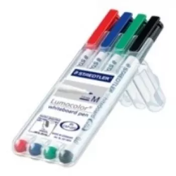 Marker Staedtler Lumocolor 301-WP4 4 kusy čierna modrá zelená červená