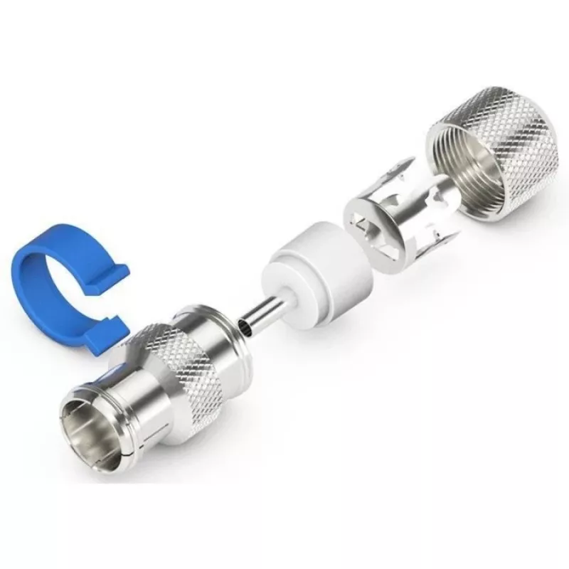 Easy-Installation IEC/Koax zásuvka (strieborná/modrá, 6,5 - 8,0 mm)
