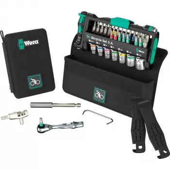 Wera sada náradia na bicykel 3 A, 40-dielna (05004188001) – kompaktná multitool sada na údržbu bicykla