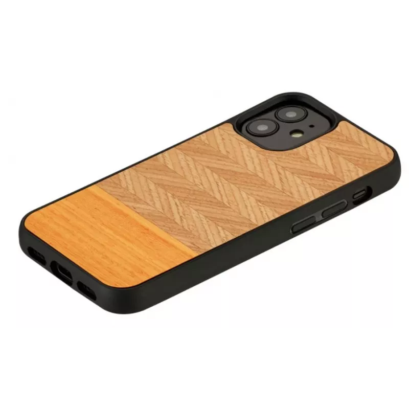Puzdro na telefón Man and Wood pre iPhone 12 mini, rybí vzor arancia čierna