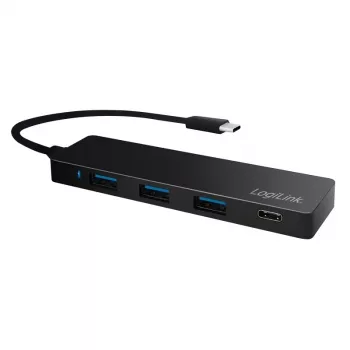 LogiLink UA0311 USB-C 3.2 Gen 2 multiport hub 4 porty čierny
