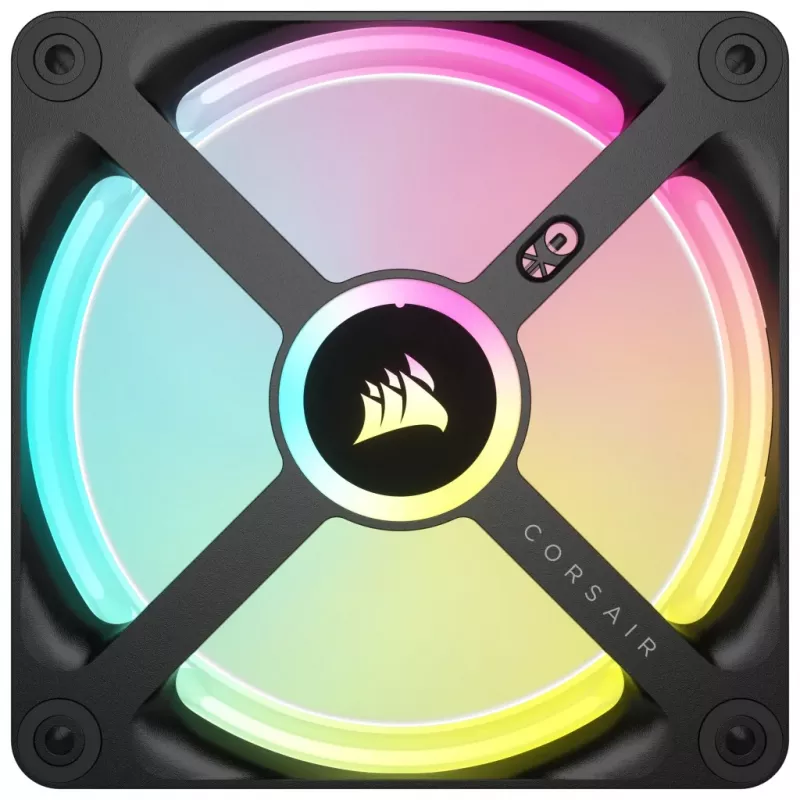 Corsair CO-9051001-WW iCUE LINK QX120 RGB skriňový ventilátor, 120 mm, PWM, s teplotným senzorom, čierny