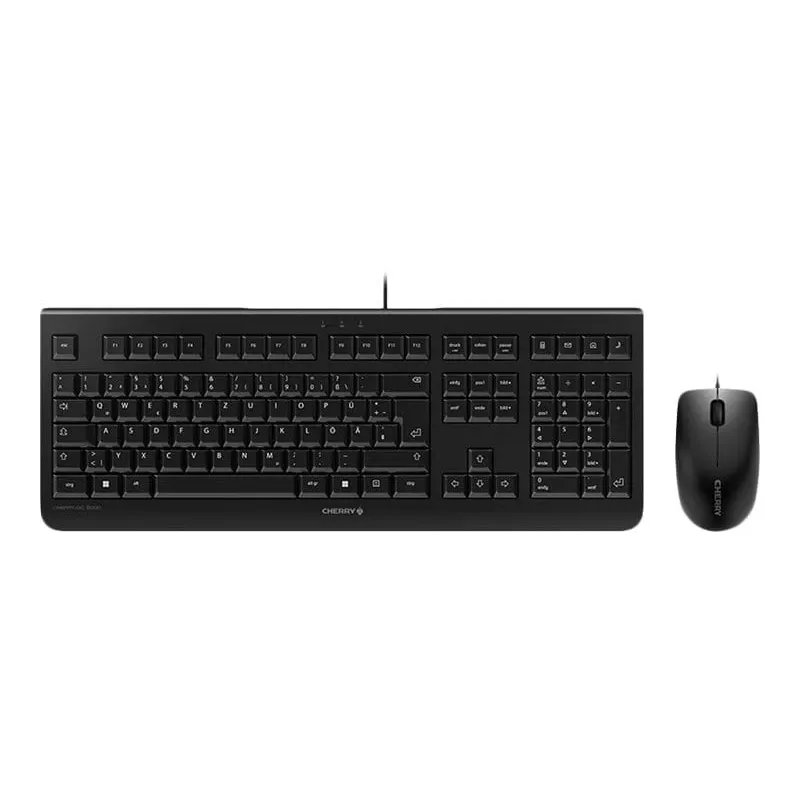 CHERRY DC 2000 klávesnica myš v balení Office USB QWERTZ nemecká čierna