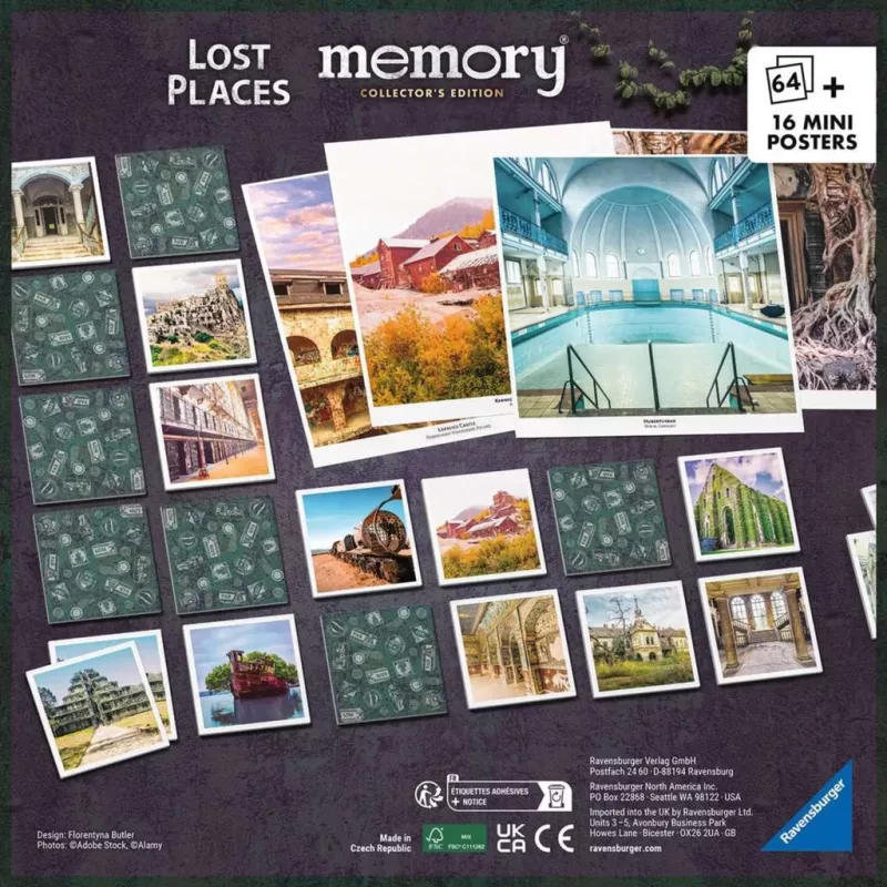 Zberateľská memory Lost Places, pamäťová hra