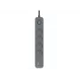 Tracer Power Line+ TRALIS47026 zásuvková lišta, 4 zásuvky, USB-A + USB-C PD 18 W, 1,5 m, grafitová