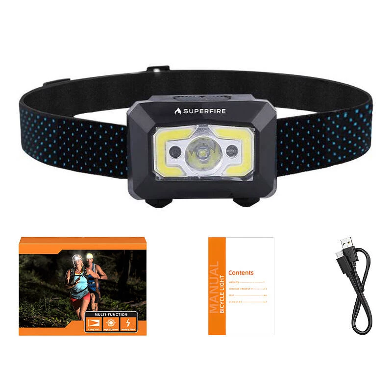 Čelovka Superfire X30, 340 lm, USB, 5 režimov, 130 m