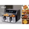 IDEAL fritéza bez tuku, dvojitá horizontálna 9L, 8 funkcií – vrátane sušenia potravín